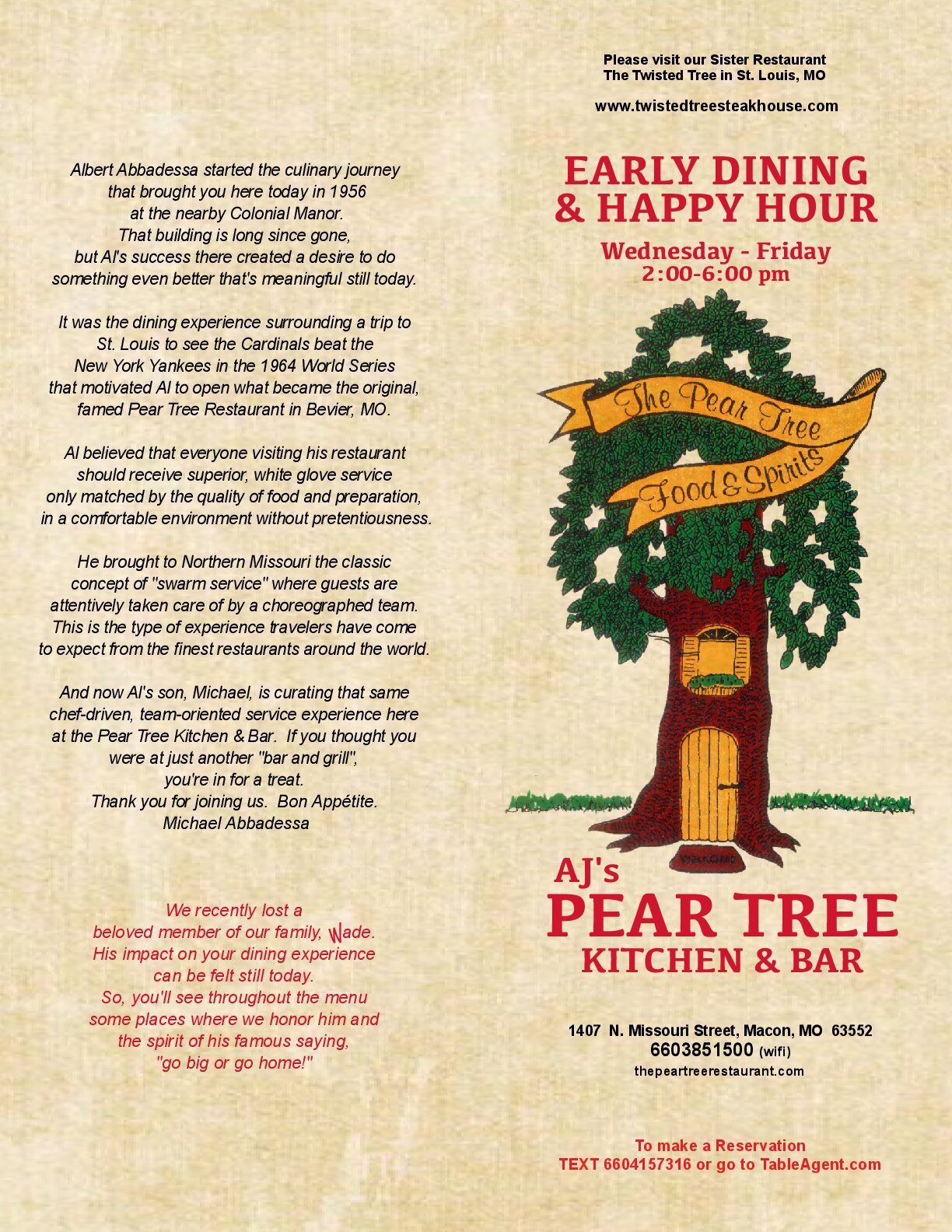 Early Dining Menu thumbnail