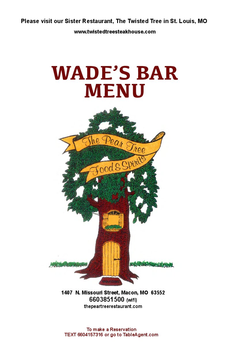 Wade's Bar Menu thumbnail